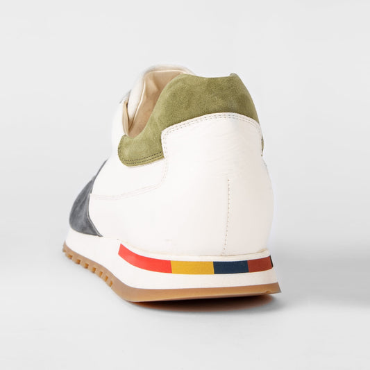 - Colour-Block Eco Leather 'Velo' Sneakers - Multi