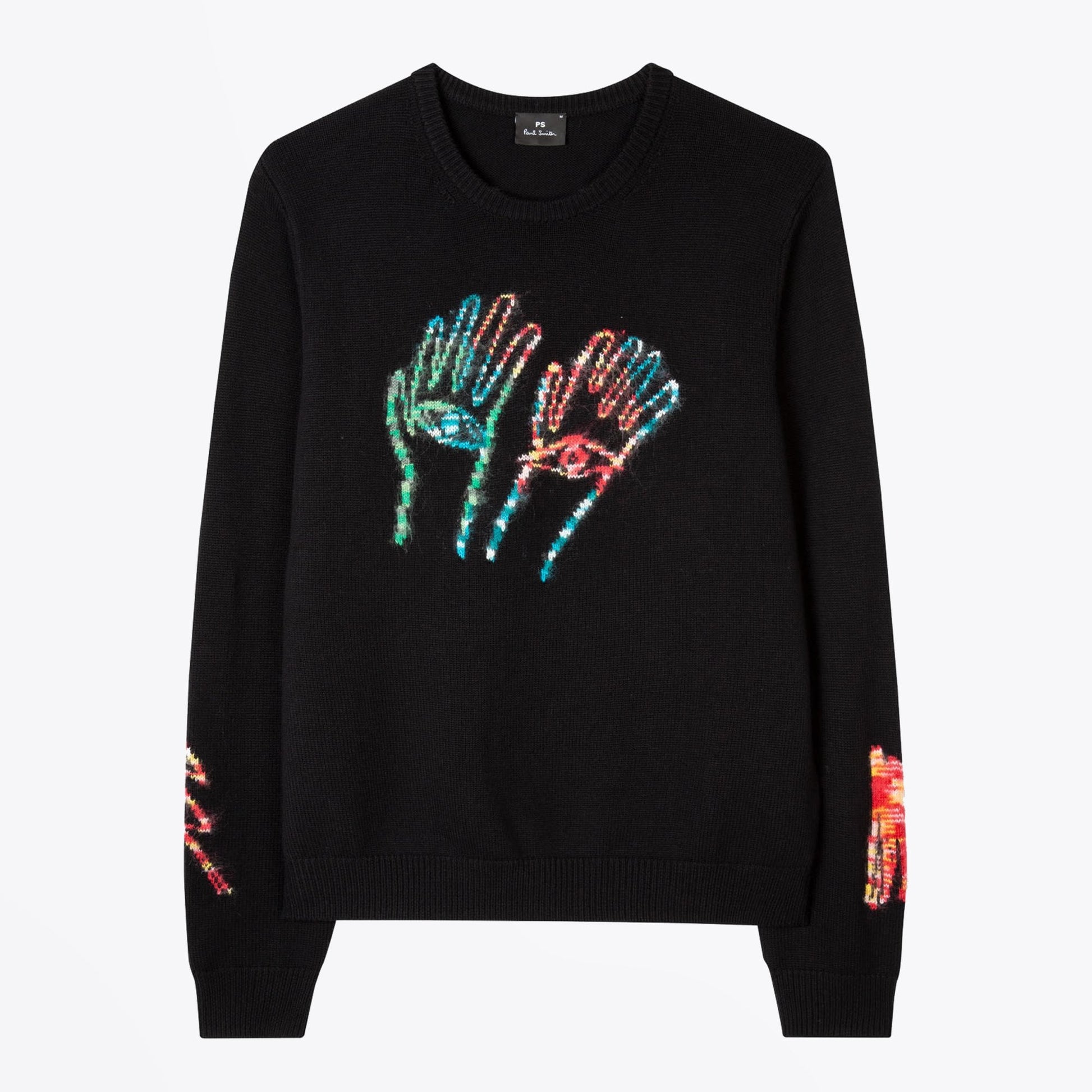 Paul Merino-Cotton 'Space-Dye Hands' Sweater - Black