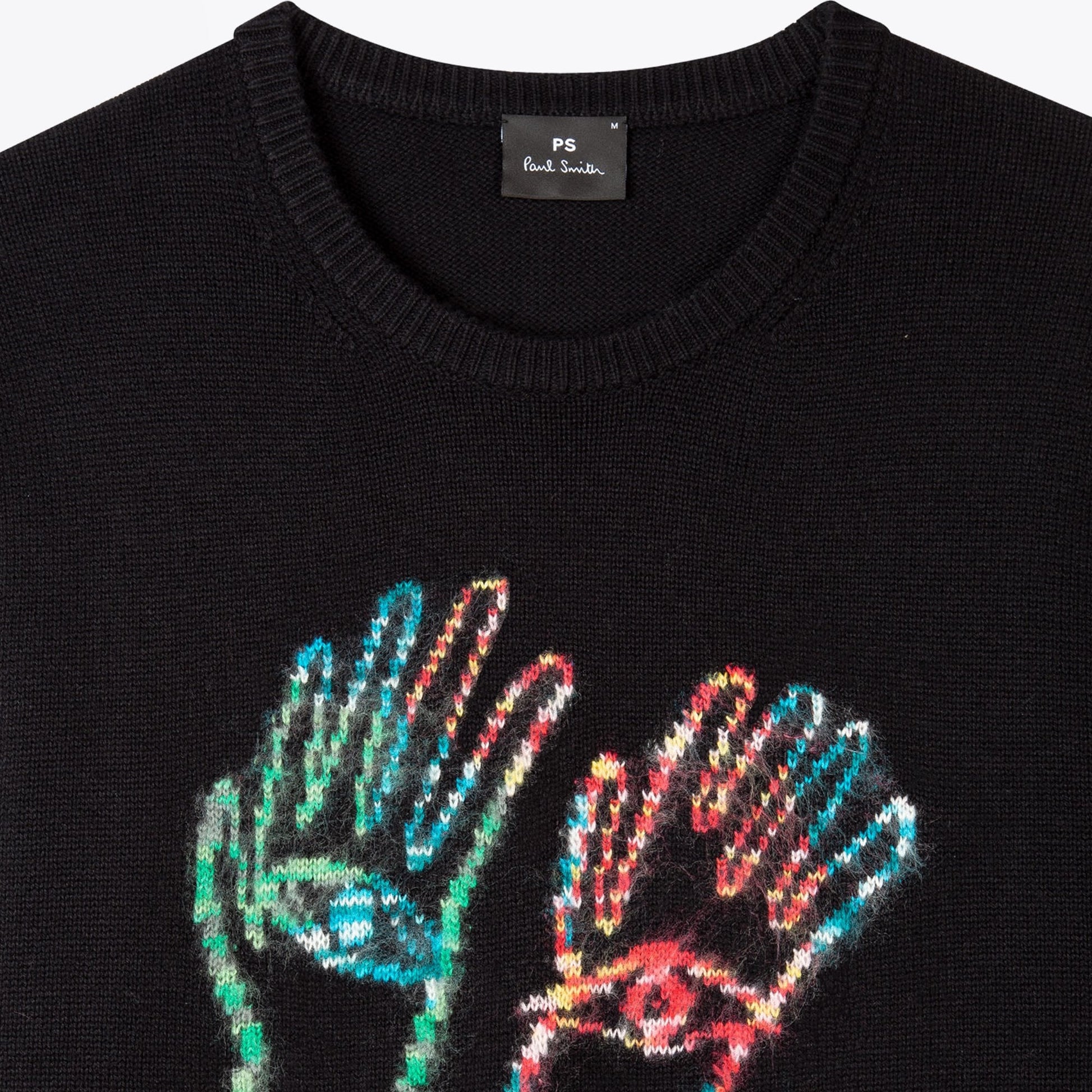 Paul Merino-Cotton 'Space-Dye Hands' Sweater - Black