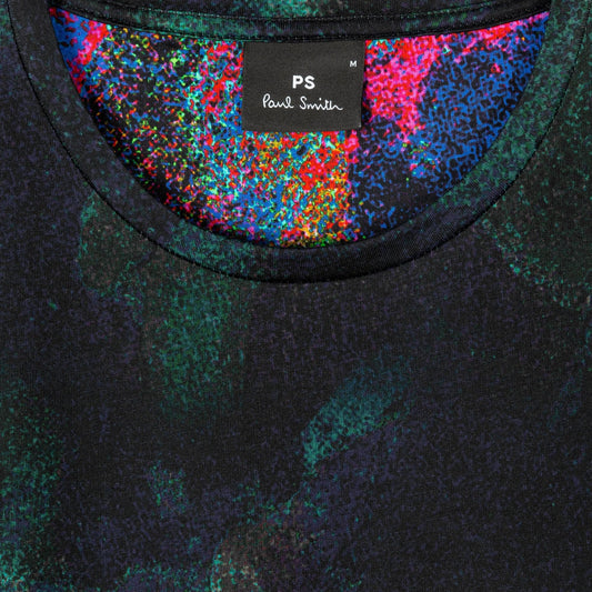 - Oil-Slick Print T-Shirt - Green