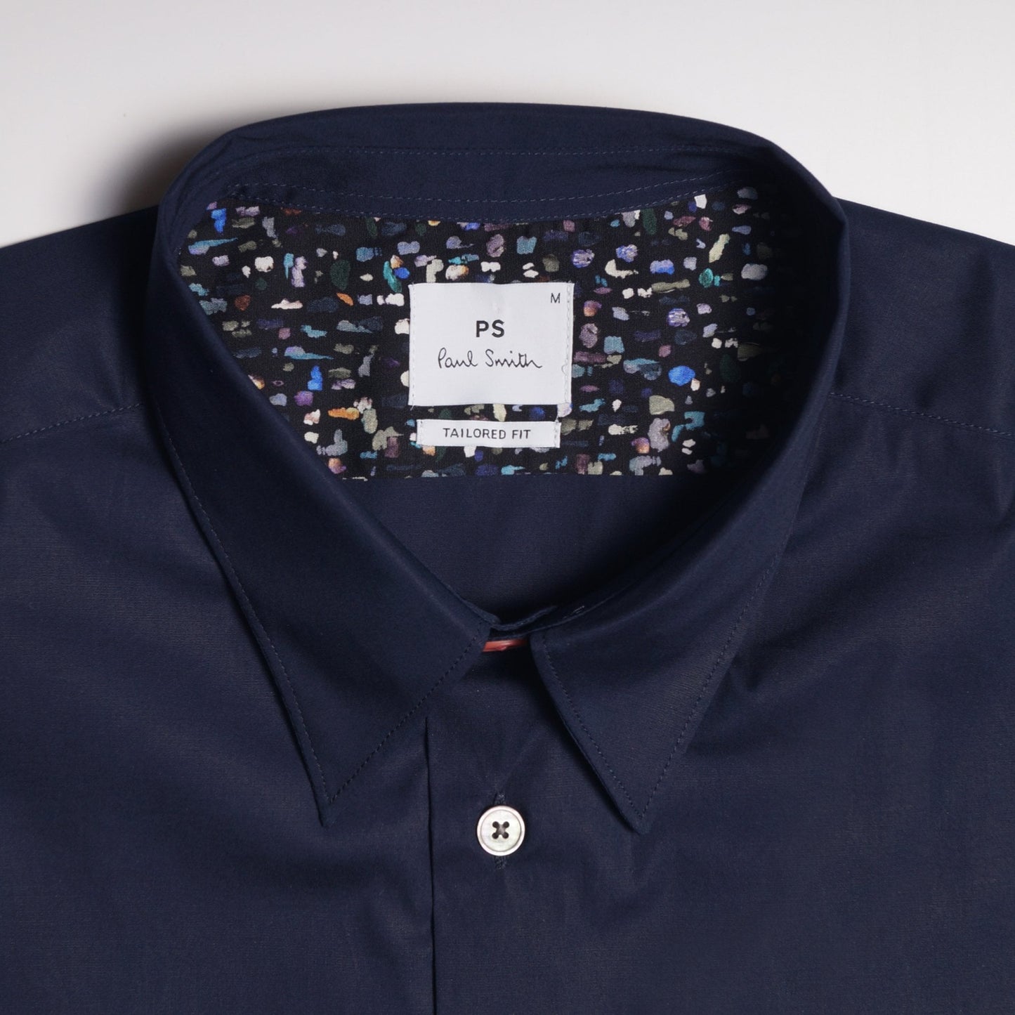 - Tailored Patch Pocket Shirt - Navy Blue