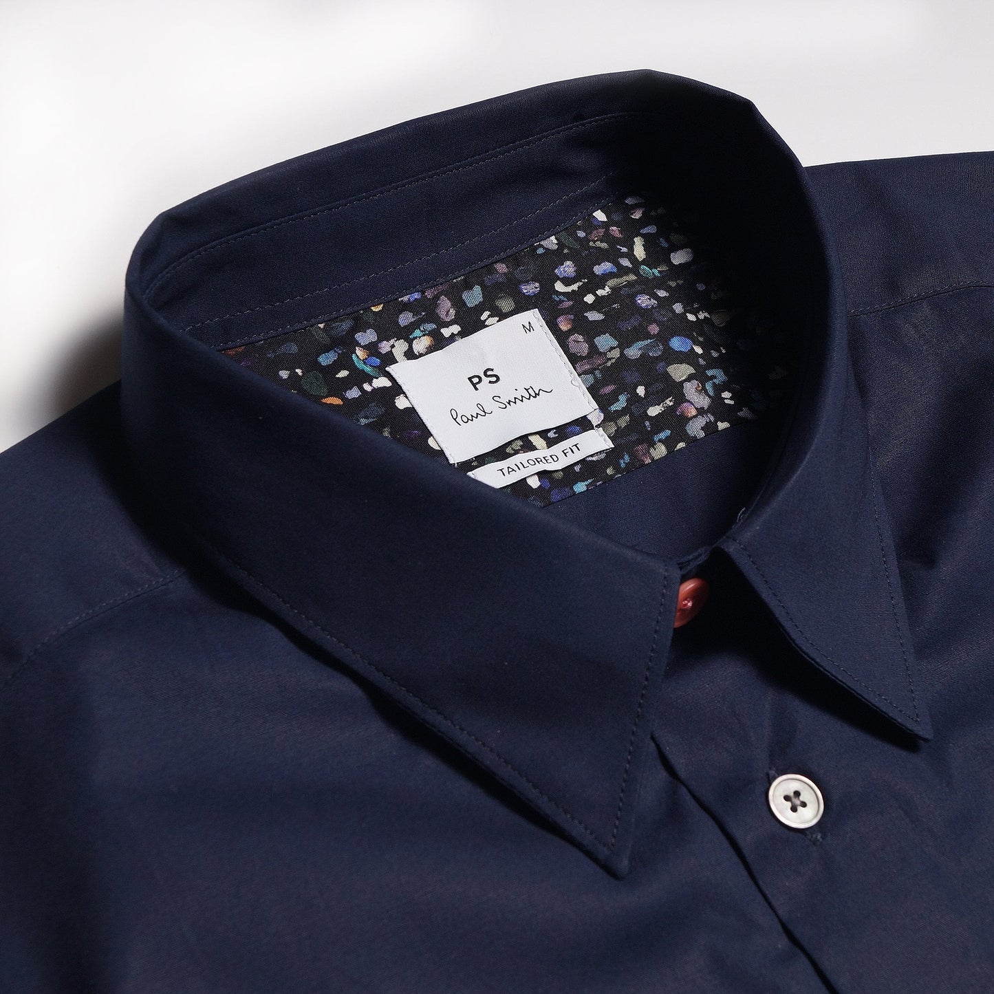 - Tailored Patch Pocket Shirt - Navy Blue