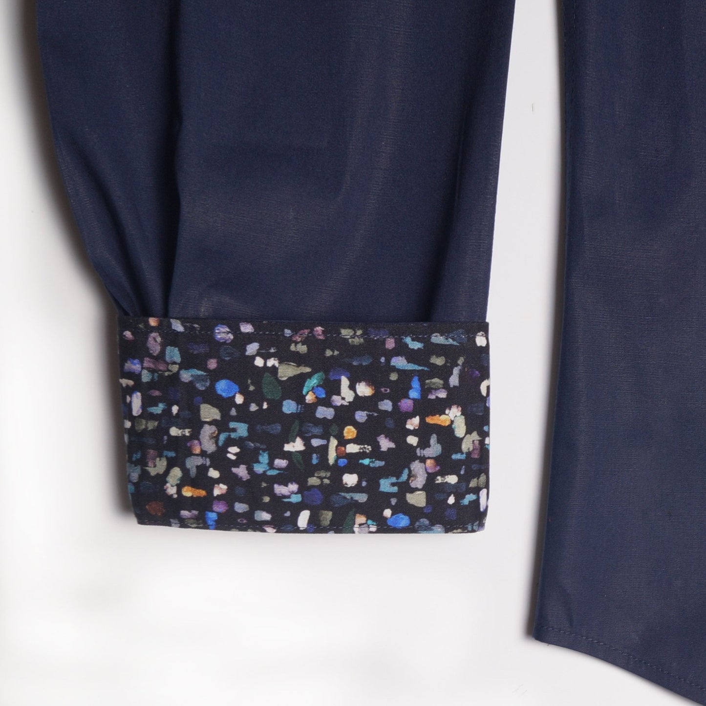 - Tailored Patch Pocket Shirt - Navy Blue