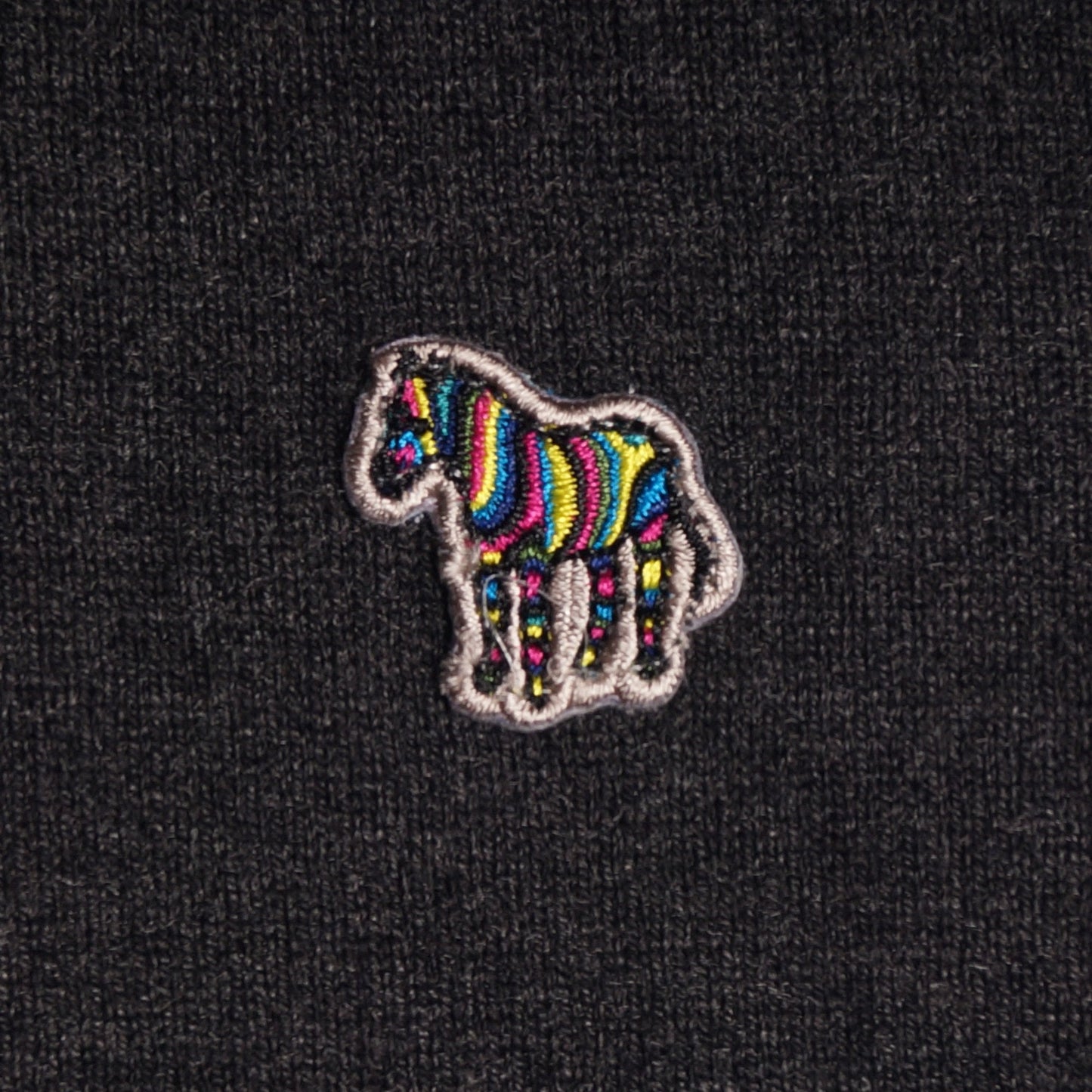 Zebra Crew-Neck Pullover - Charcoal Grey