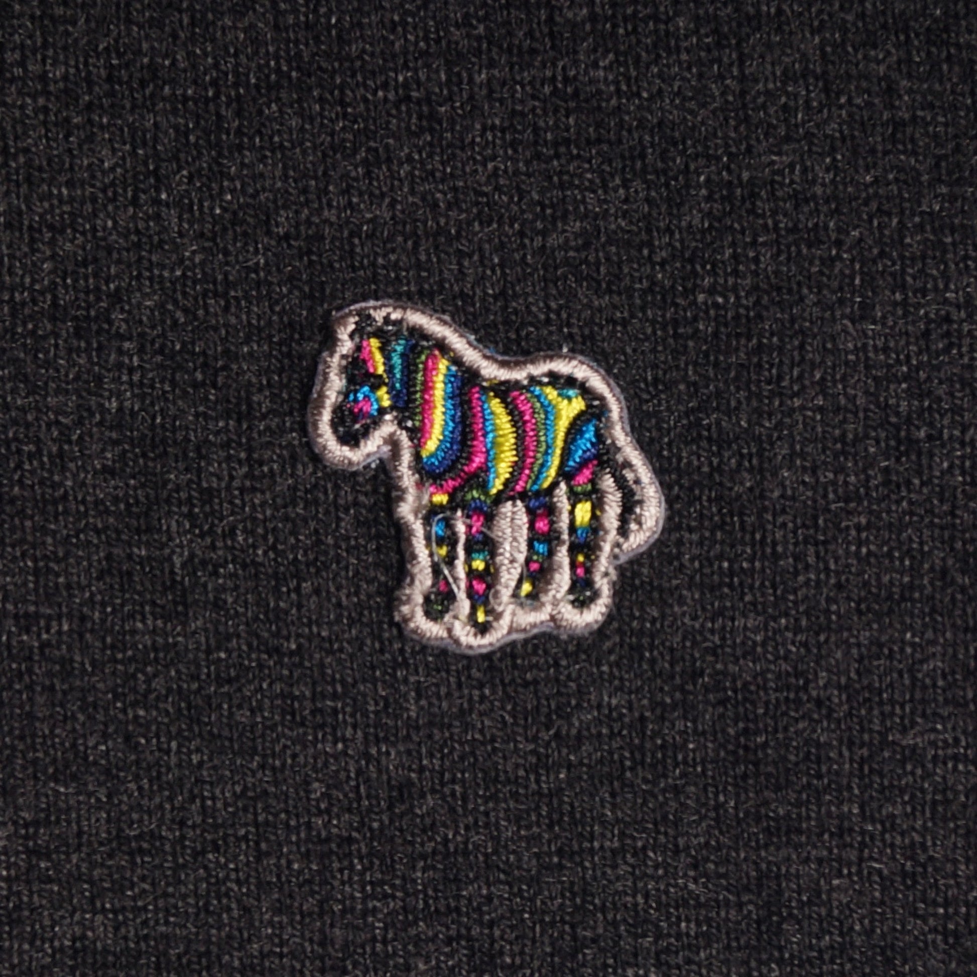 Paul Zebra Crew-Neck Pullover - Charcoal Grey
