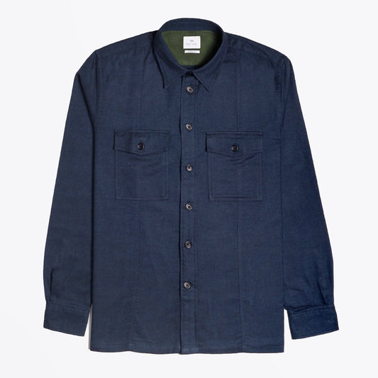 - Casual-Fit Cotton Shirt - Navy