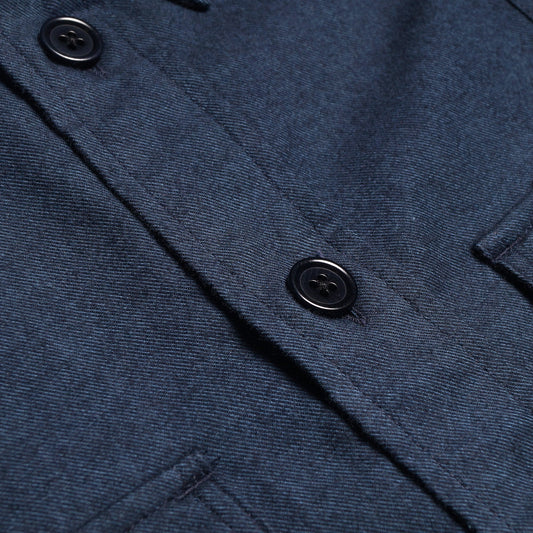 - Casual-Fit Cotton Shirt - Navy