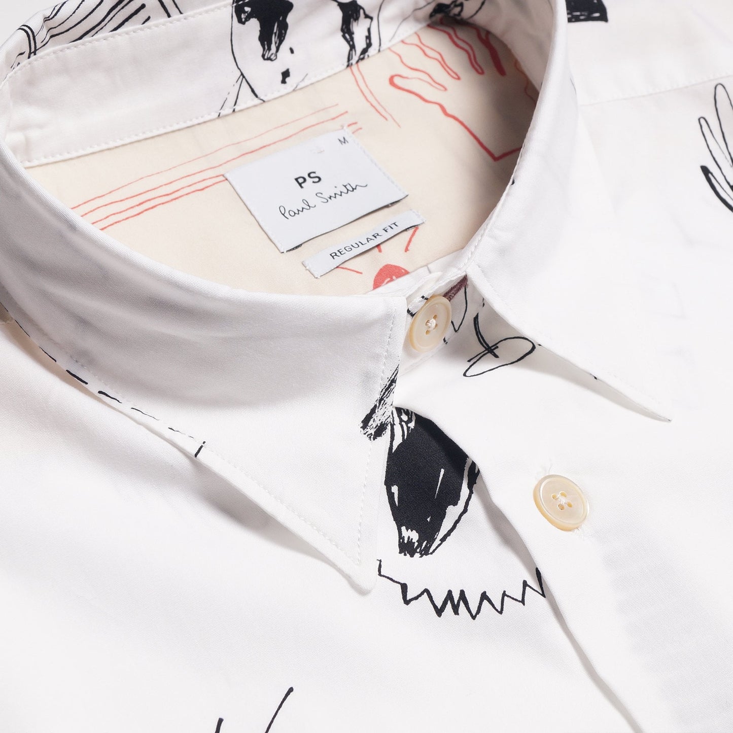 - Organic Cotton Graphic Print Shirt - White