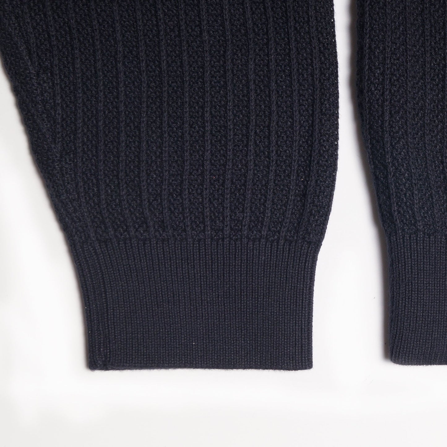 - Zip-Up Knitted Cardigan - Dark Navy