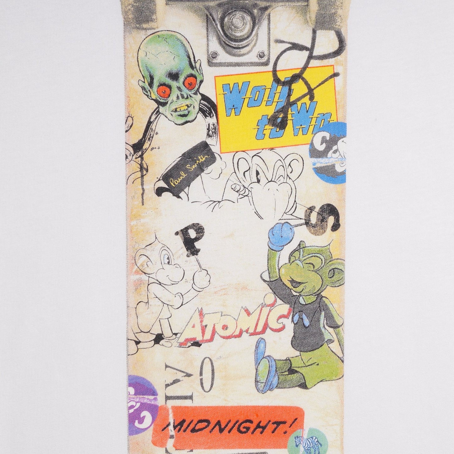 - Slim-Fit 'Skateboard' Print T-Shirt - White