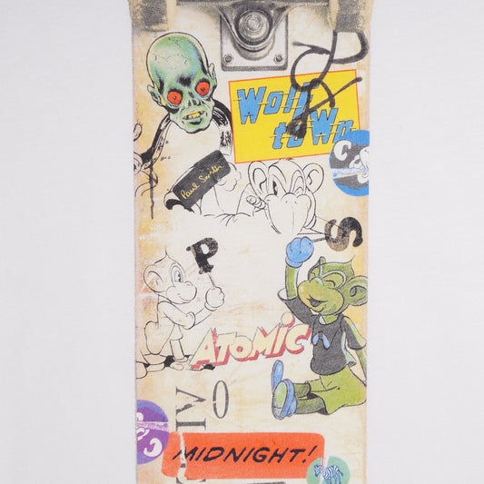 - Slim-Fit 'Skateboard' Print T-Shirt - White