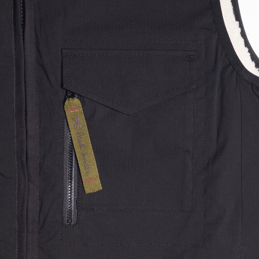 - Reversible Zip-Up Gilet - Black