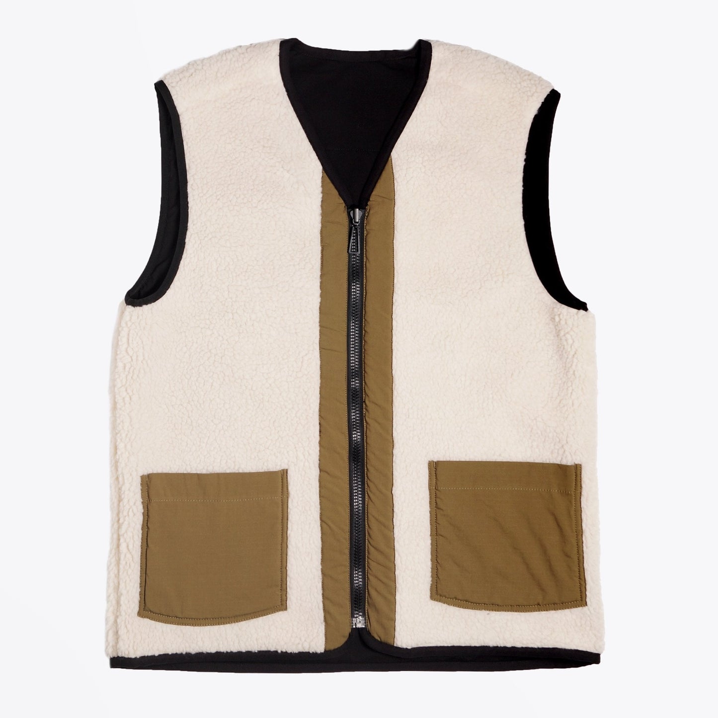 - Reversible Zip-Up Gilet - Black