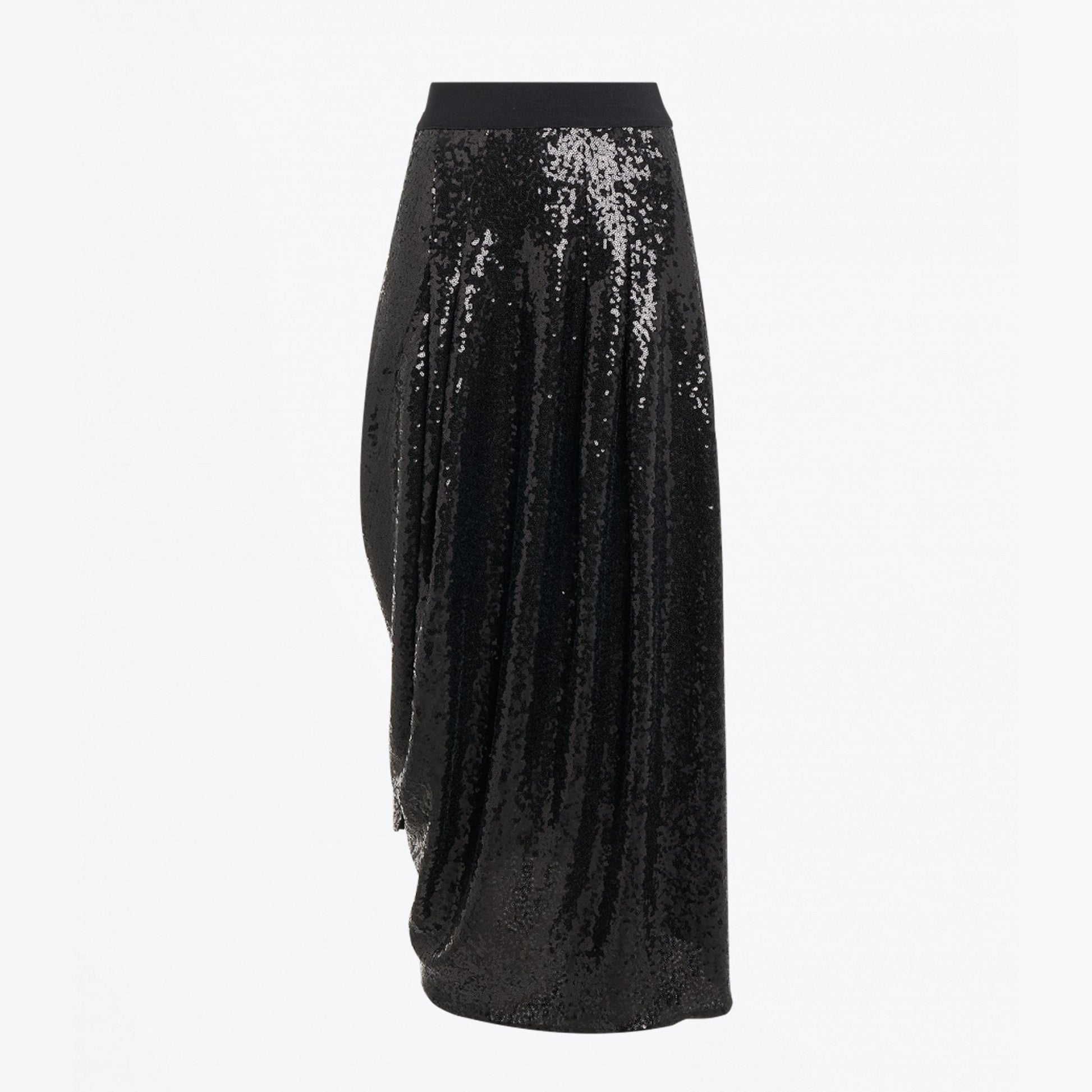 HIGH Maquette - Long Sequin Skirt - Black