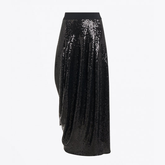 Maquette - Long Sequin Skirt - Black