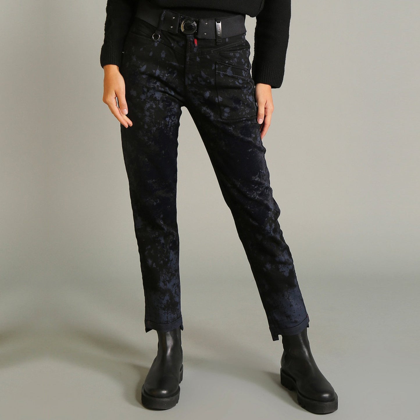 Kick Off - Camouflage Printed Pant - Navy