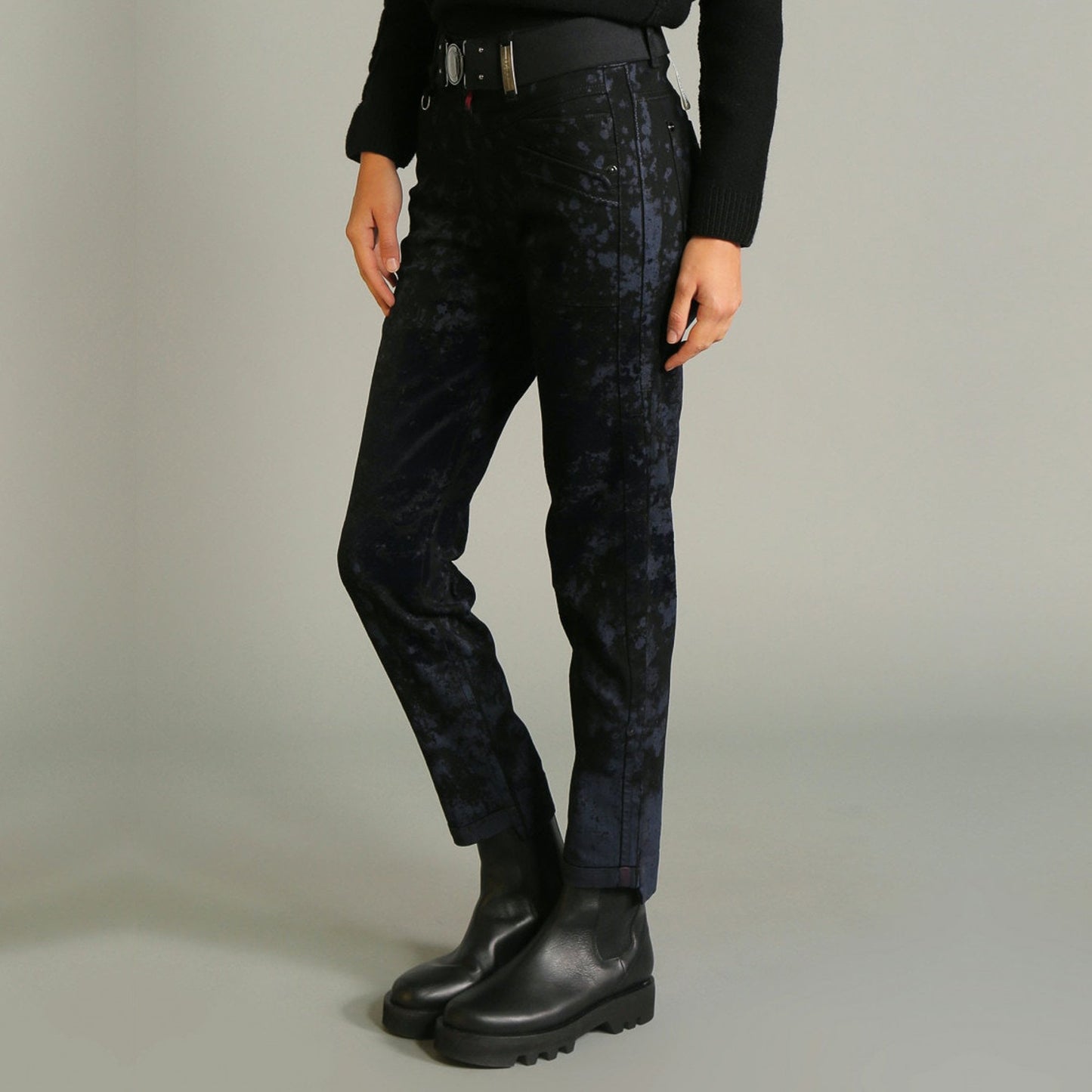 Kick Off - Camouflage Printed Pant - Navy