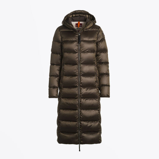 Leah - Long Puffer Jacket - Brown