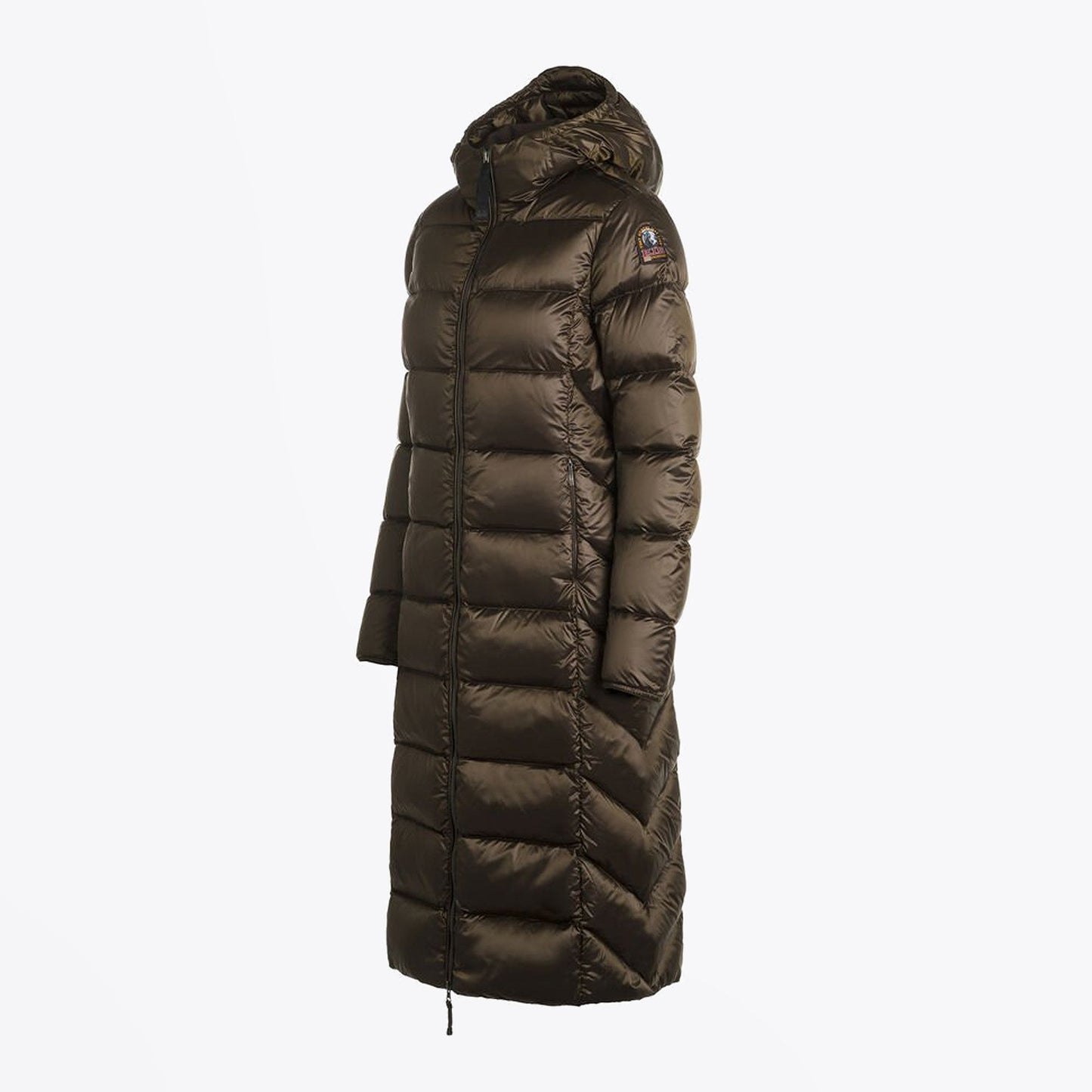 - Leah - Long Puffer Jacket - Brown