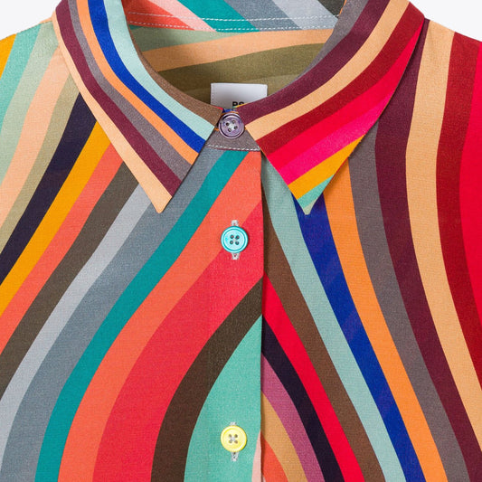 - 'Swirl' Print Silk Shirt - Multi