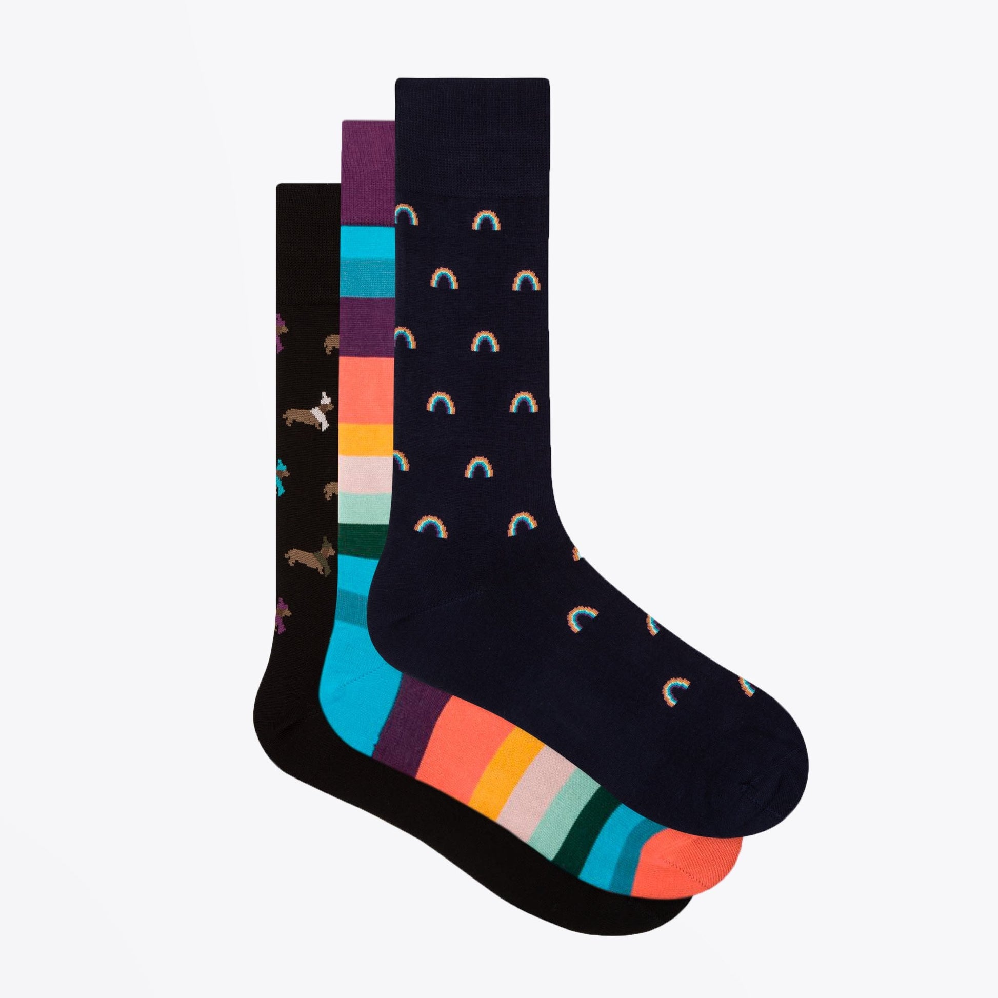 Paul Mixed 'Artist Stripe' Socks Three Pack