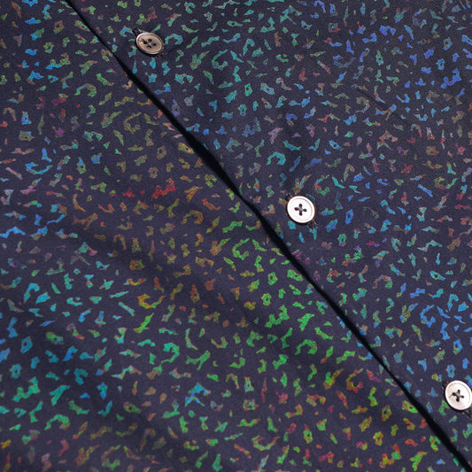 - Organic Cotton Slim-Fit Shirt - Navy/Green