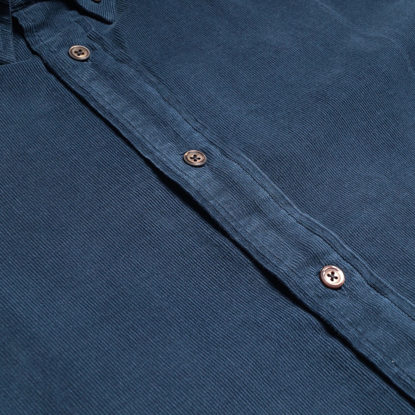 - Tailored-Fit Corduroy Shirt - Blue