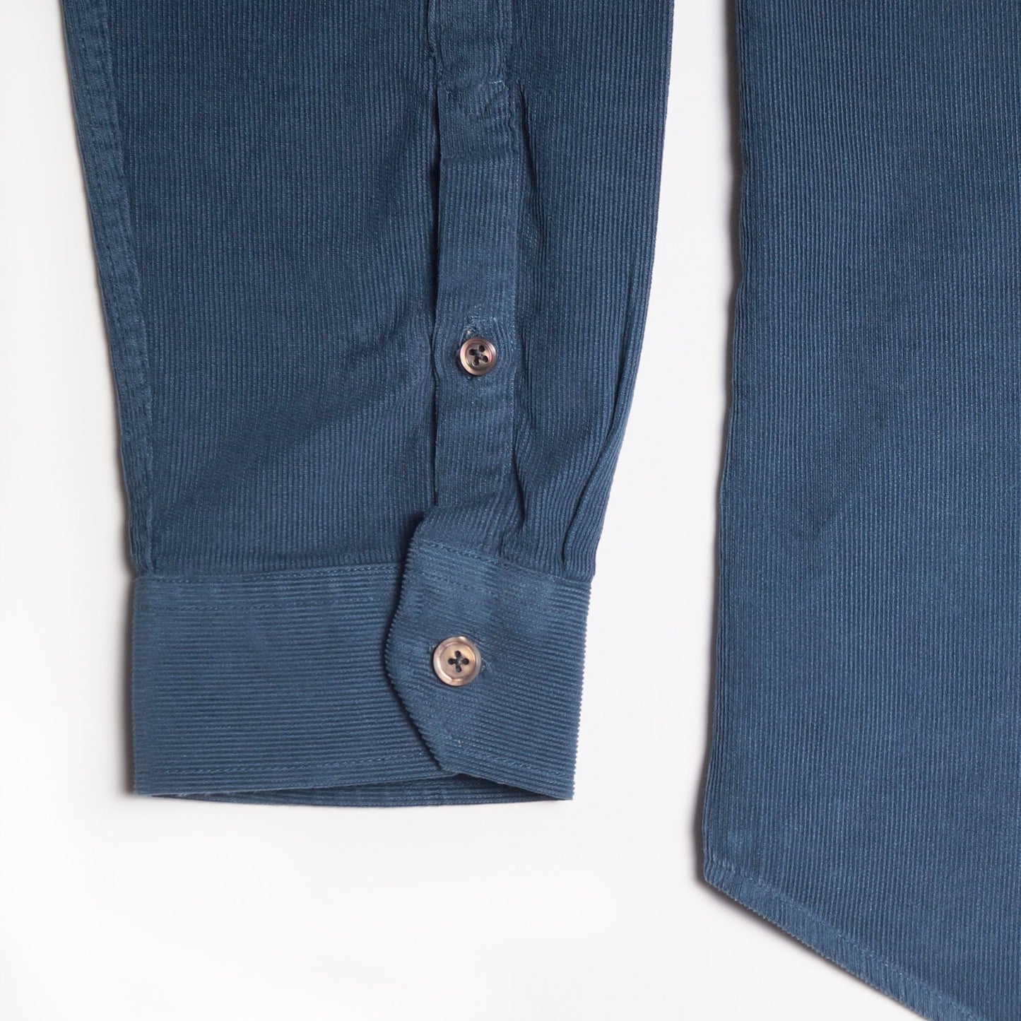 - Tailored-Fit Corduroy Shirt - Blue