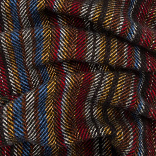 - 'Signature Stripe' Herringbone Wool-Cashmere Scarf