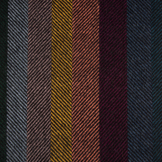 - 'Artist Stripe' Herringbone Wool-Cashmere Scarf