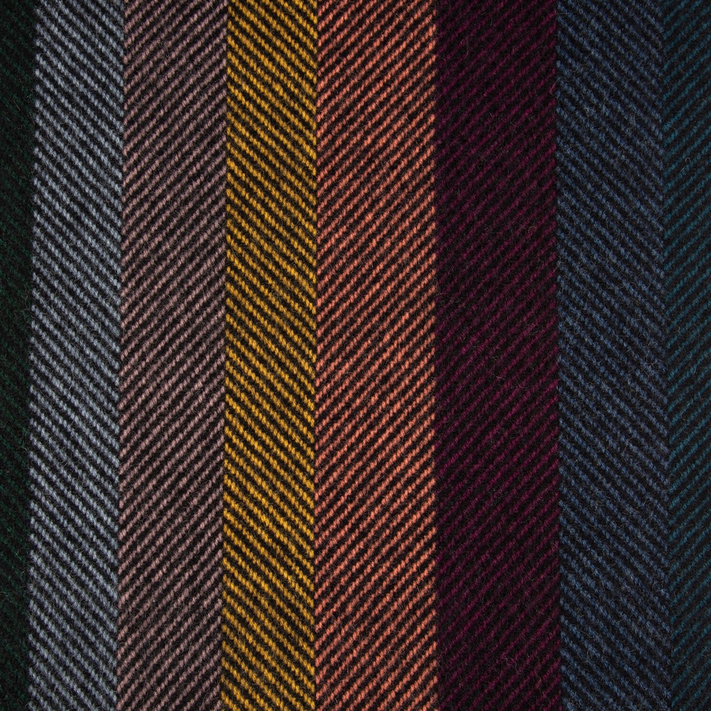 - 'Artist Stripe' Herringbone Wool-Cashmere Scarf