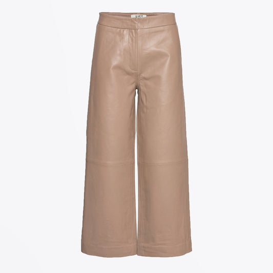 - Roxy - Leather Trousers - Taupe