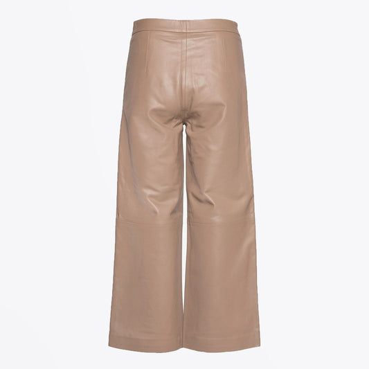- Roxy - Leather Trousers - Taupe