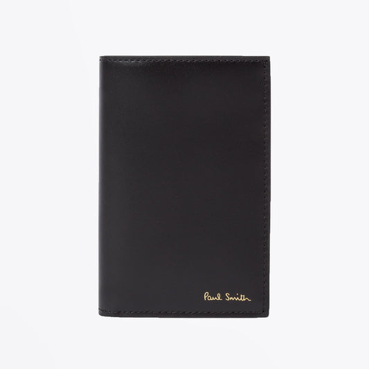 Leather 'Naked Lady' Credit Card Wallet - Black