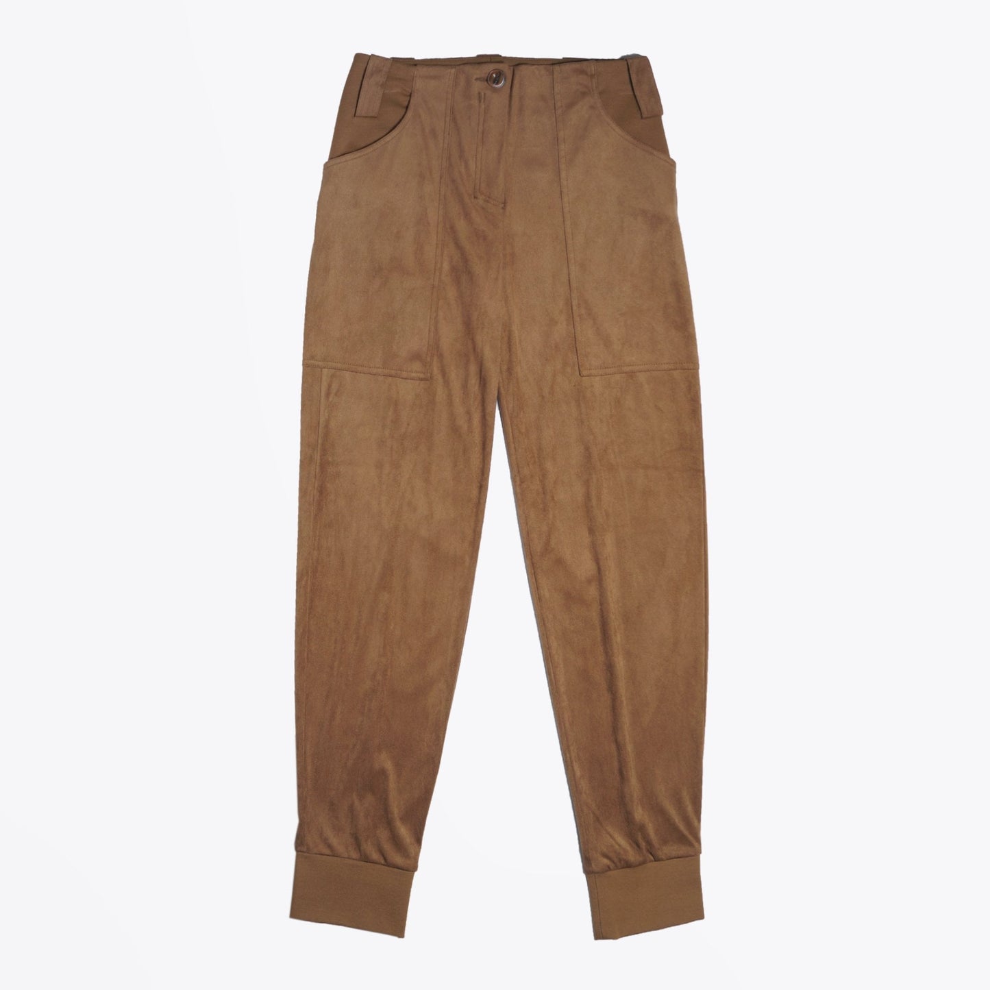 - Suedette Trouser - Brown