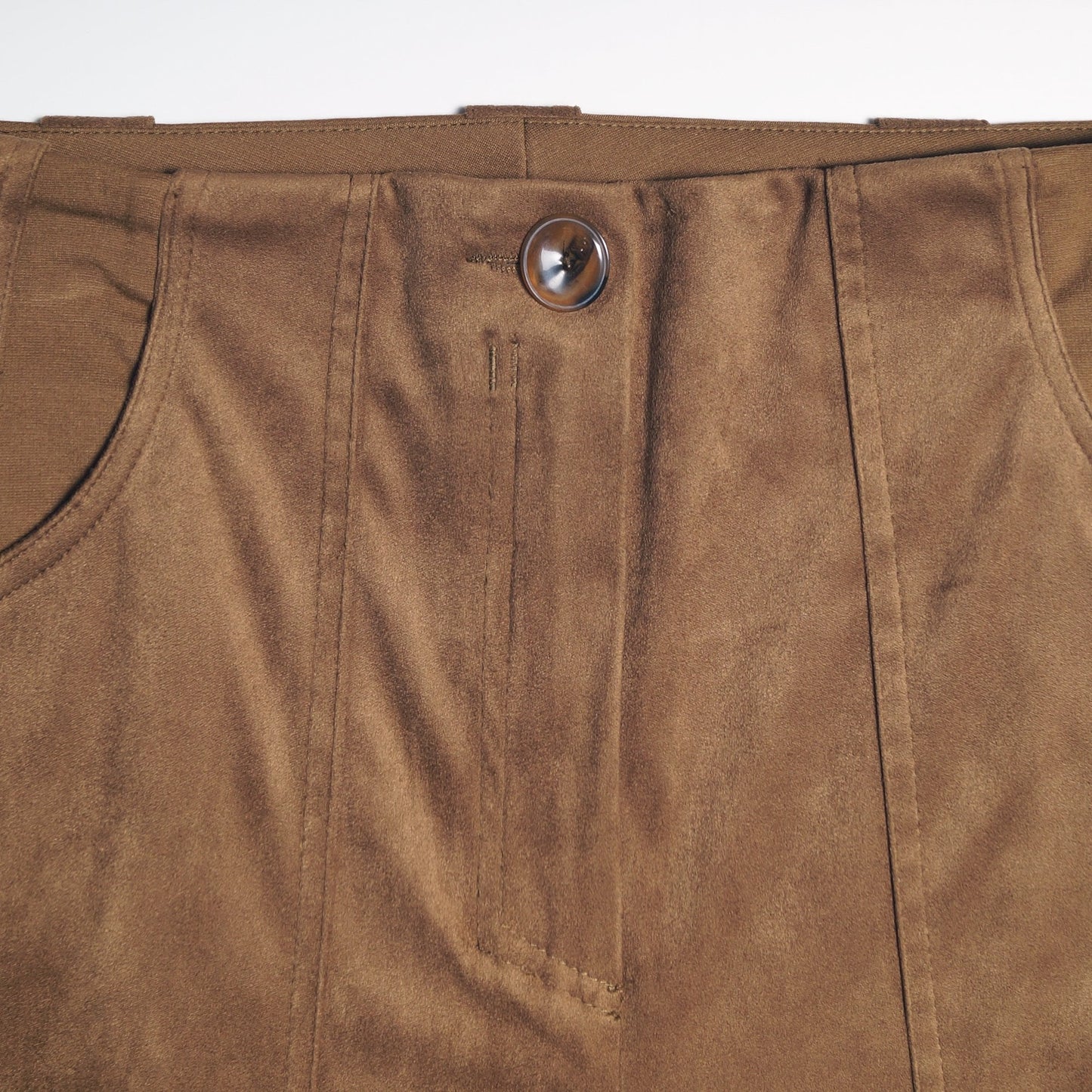 - Suedette Trouser - Brown