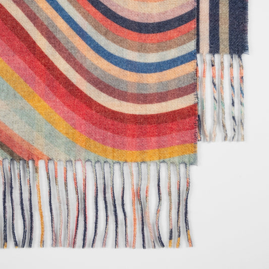- Check Double-Sided Wool-Blend Scarf - Multi
