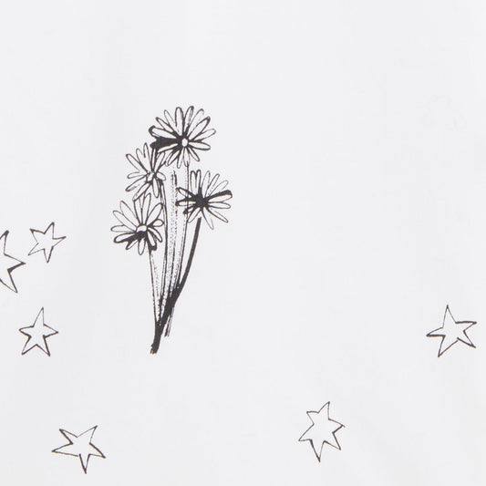 - Cotton 'Doodle' Print Shirt - White