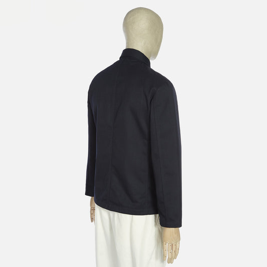 - Wool Twill Bakers Jacket - Navy