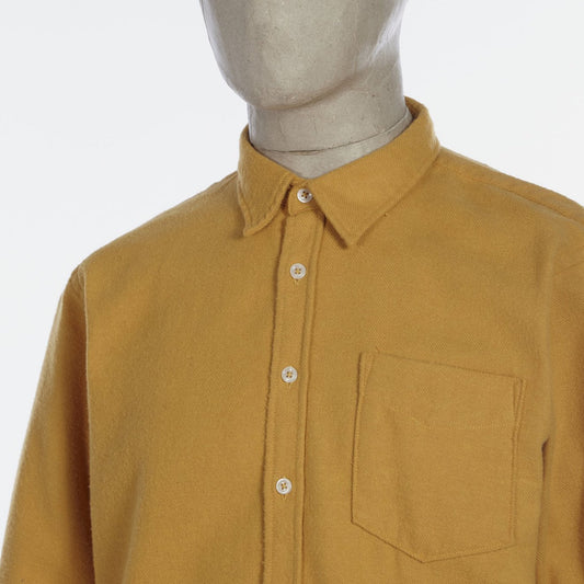 - Brushed Organic Cotton Shirt - Mustard