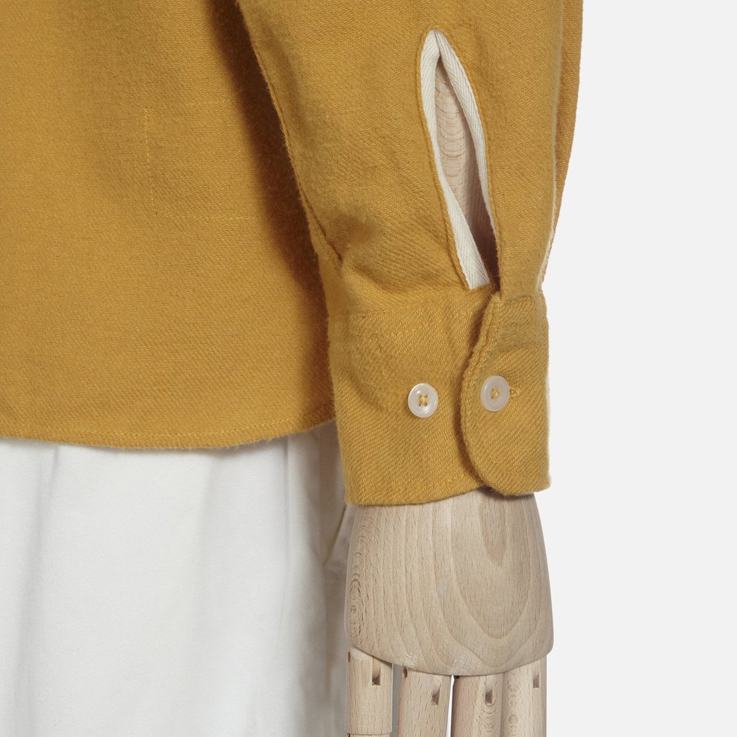 - Brushed Organic Cotton Shirt - Mustard