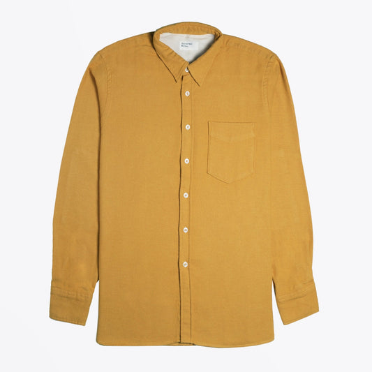 - Brushed Organic Cotton Shirt - Mustard