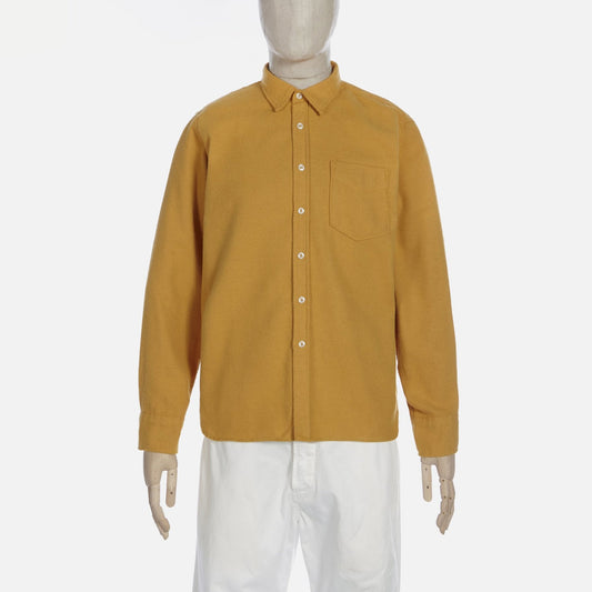 - Brushed Organic Cotton Shirt - Mustard