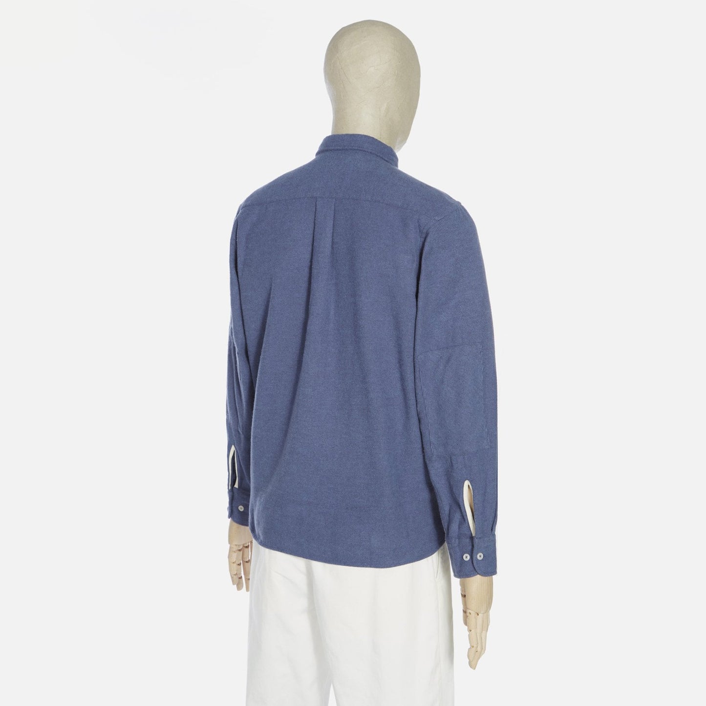 - Brushed Organic Cotton Shirt - Blue
