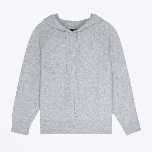 - Aster - Cashmere-Blend Hooded Sweater - Grey