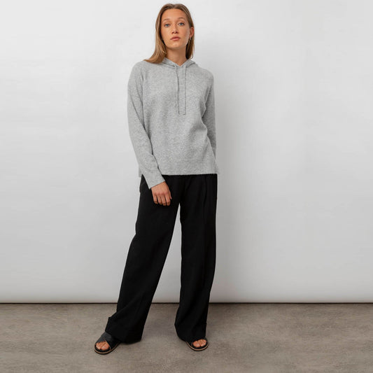 - Aster - Cashmere-Blend Hooded Sweater - Grey