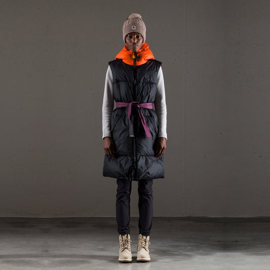 Galen - Hooded Down Vest - Charcoal Grey