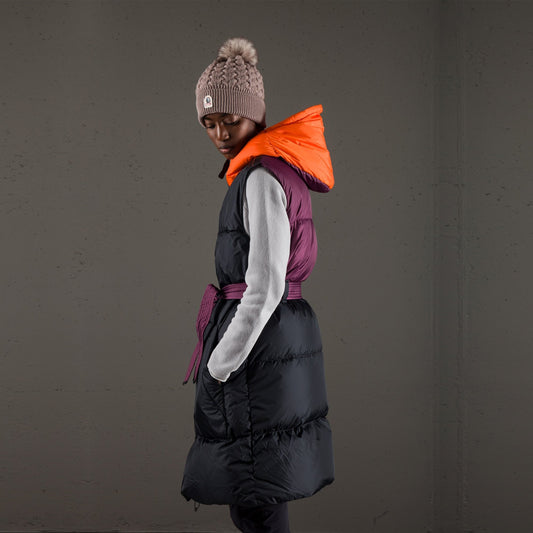 Galen - Hooded Down Vest - Charcoal Grey