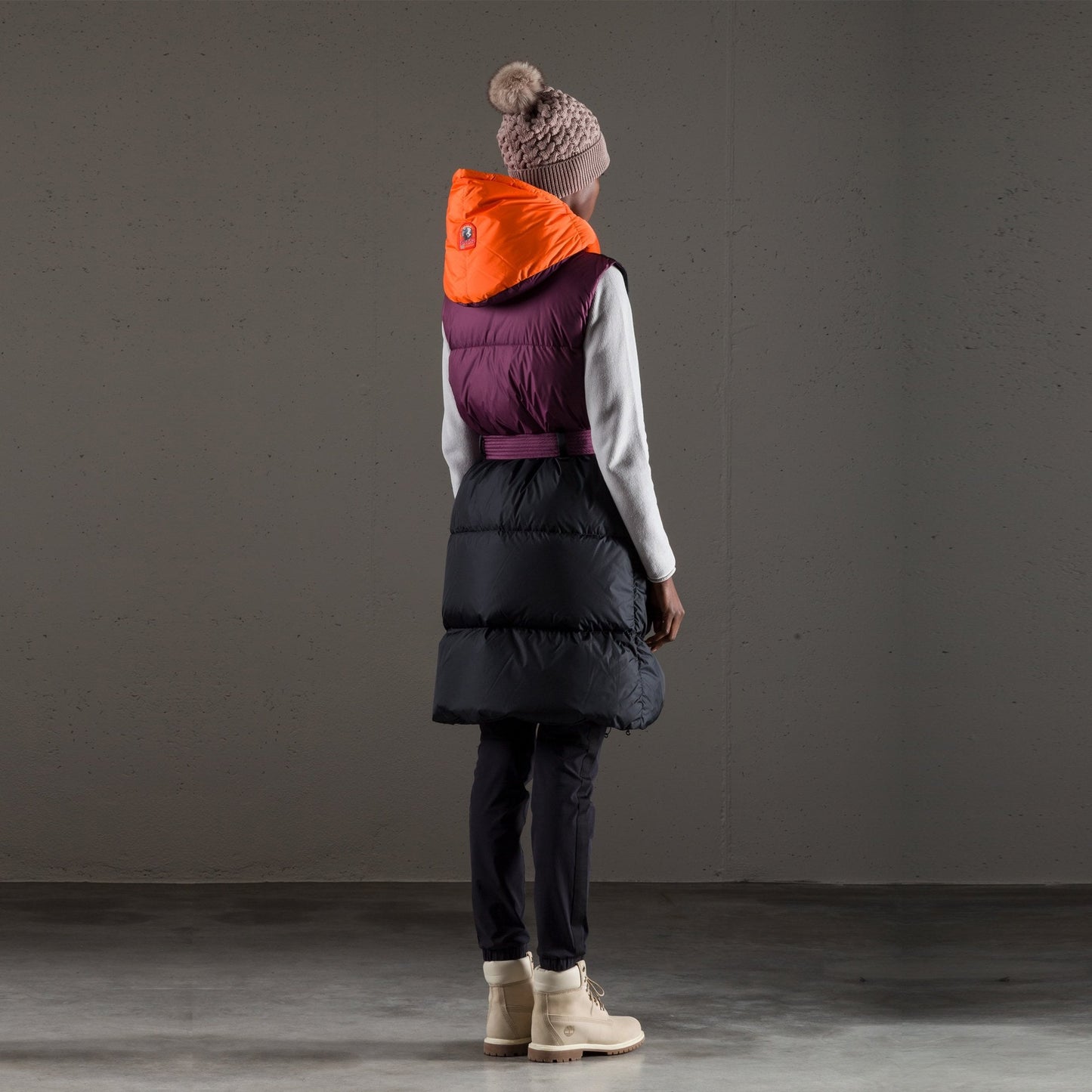 - Galen - Hooded Down Vest - Charcoal Grey