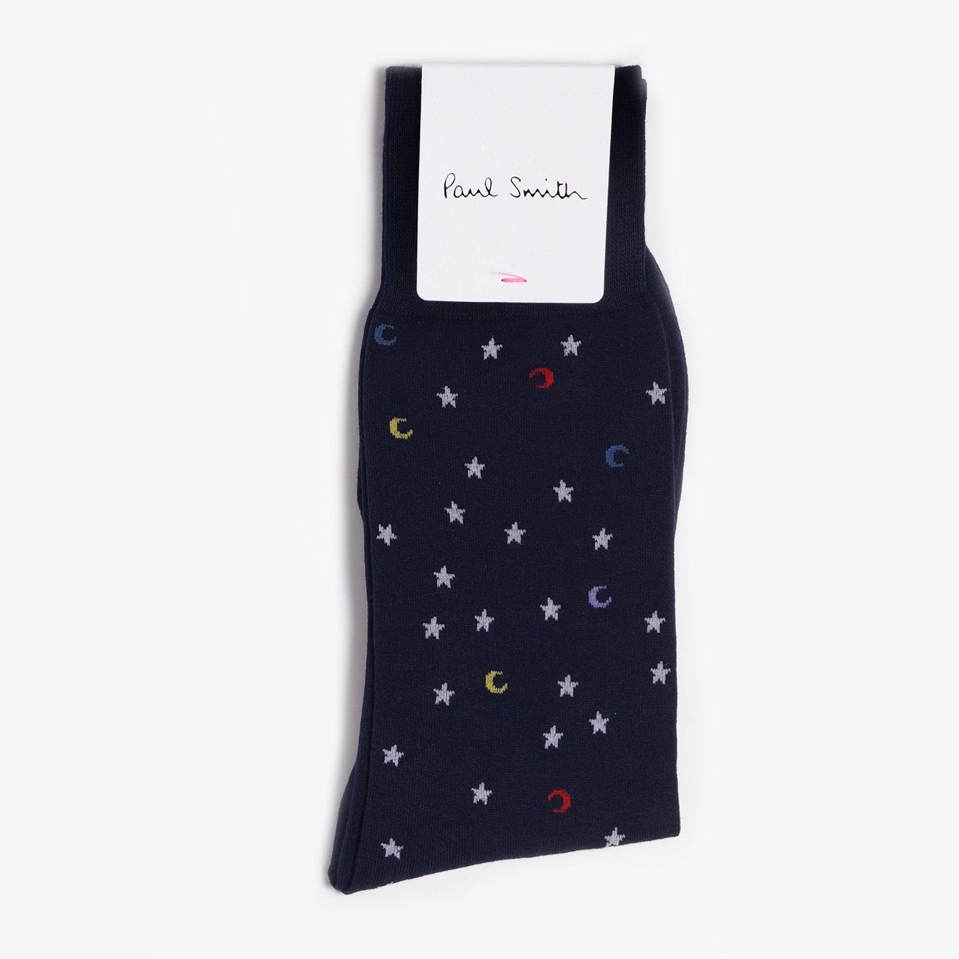 Paul Moon And Stars Socks - Navy